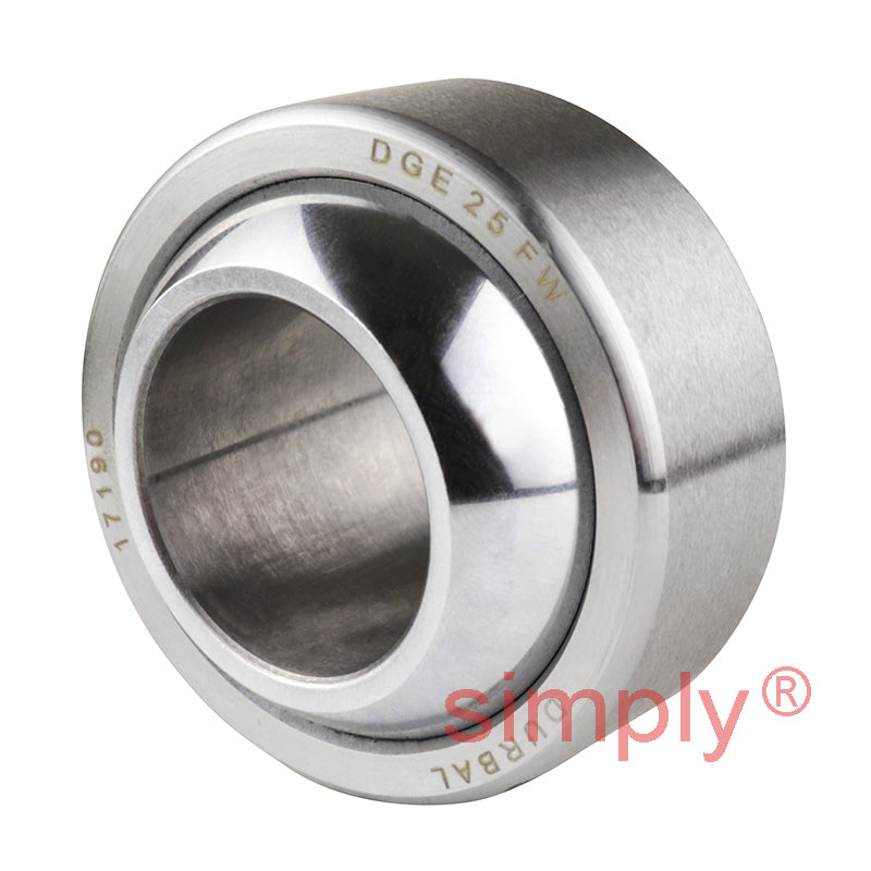Durbal DGE25FW Maintenance Free Steel / PTFE Lined Spherical Plain Bearing 25x47x28mm