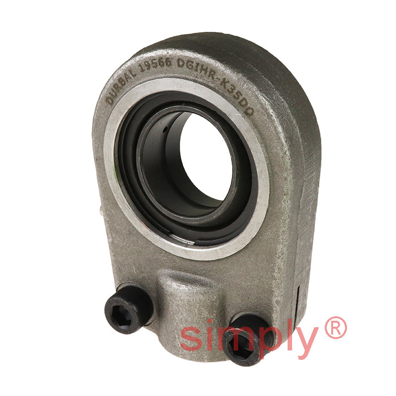 Durbal DGIHR-K35DO Maintenance Required Right Hand Hydraulic Rod End with Slot and Clamping Arrangement M28x1.5 Thread