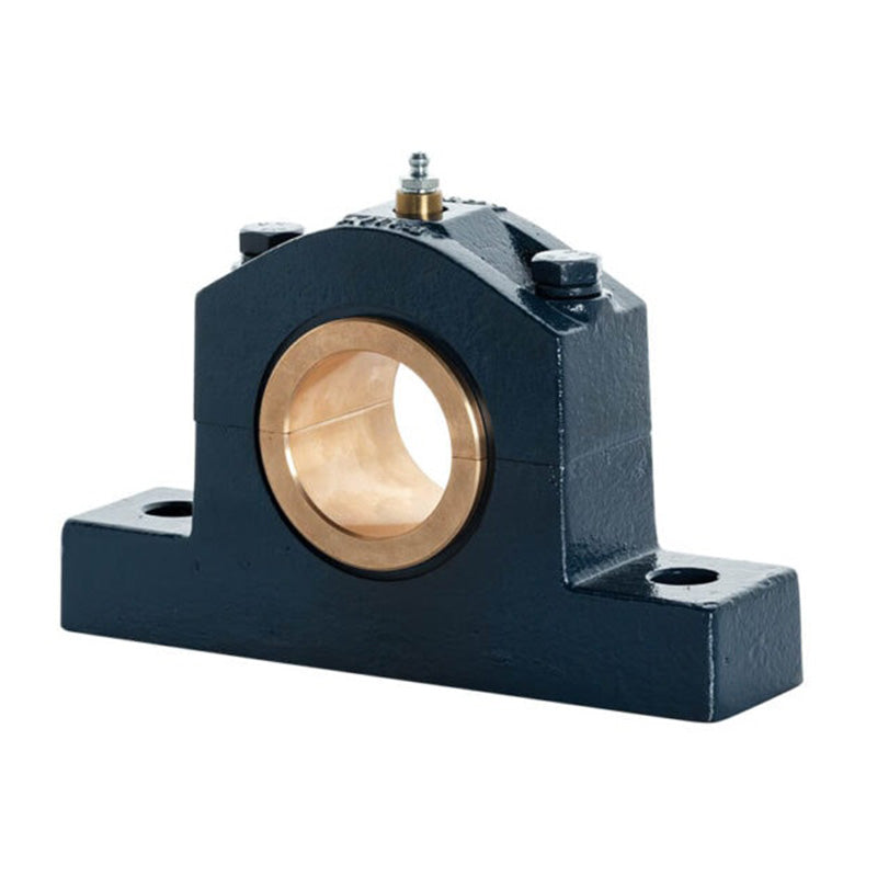 Major Brand DIN505-60M Medium Duty Metric Split Cast Iron Two Bolt Pillow / Plummer Block Housing with 60mm Bore Gunmetal Bush Insert - Allow 3-4 Weeks
