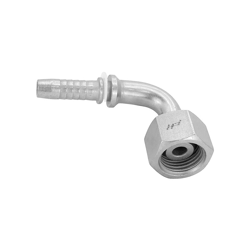FLEXEQUIP/VOSS 1/4 inch BSP Female Two Piece Hose Fitting with 90 Degree Angle and 19mm Slip Nut - Allow 2-3 Days