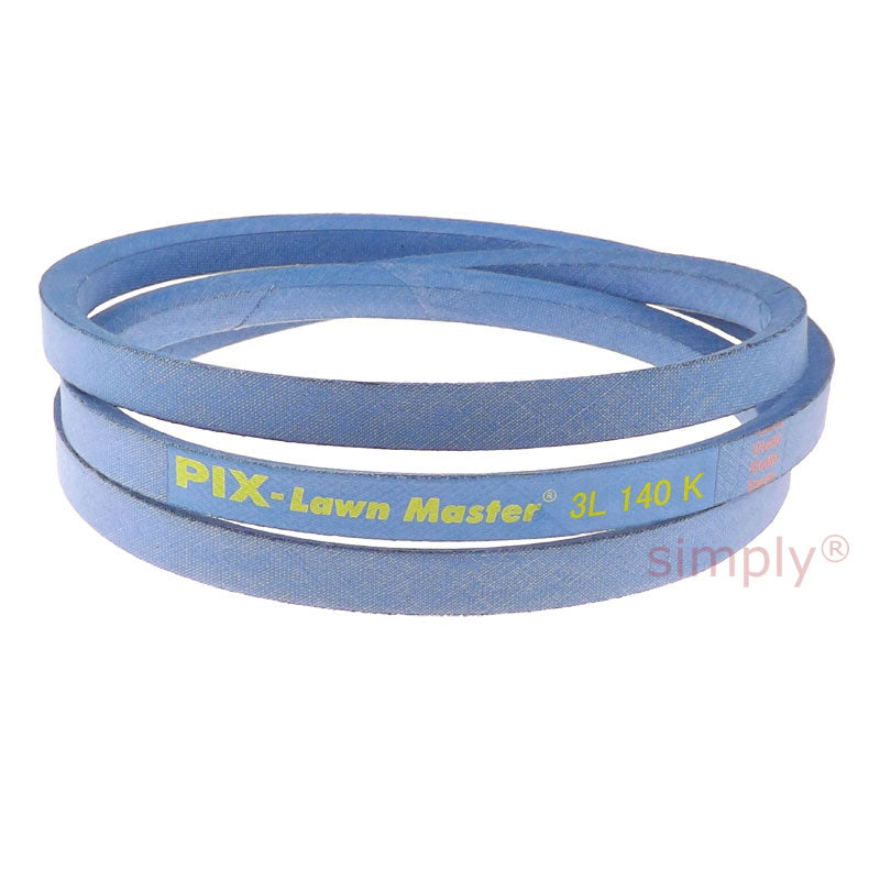 DRY-3L315K 3L Section 10x6mm Blue Cotton Dry Cover Kevlar Re-inforced Mower Wrapped V-Belt