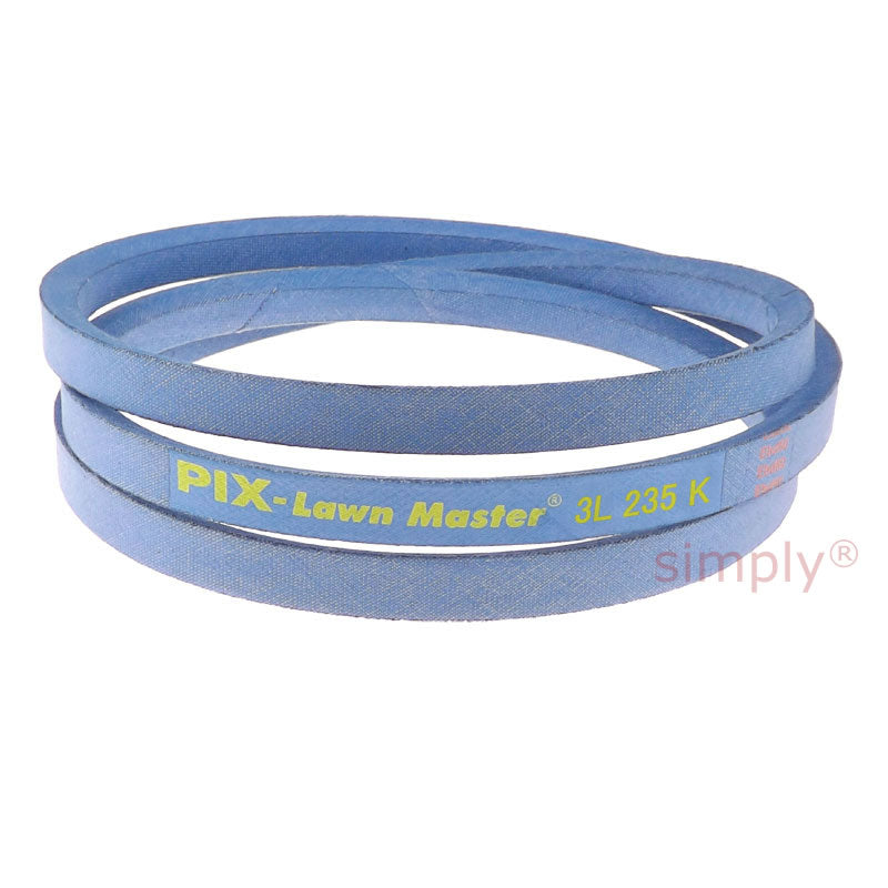 DRY-3L235K 3L Section 10x6mm Blue Cotton Dry Cover Kevlar Re-inforced Mower Wrapped V-Belt