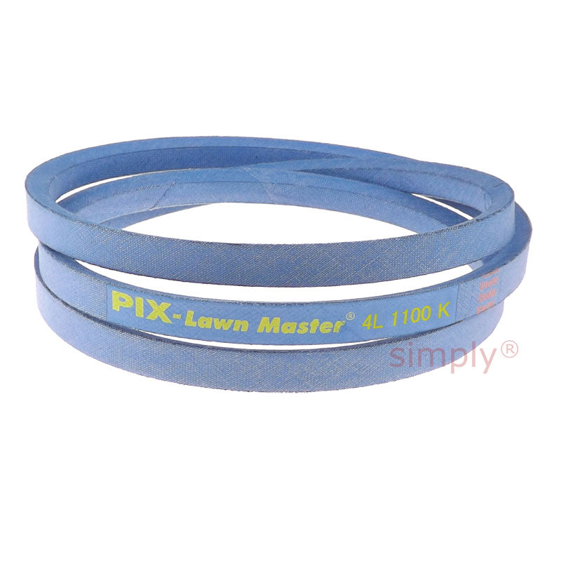 DRY-4L1100K 4L Section 13x8mm Blue Cotton Dry Cover Kevlar Re-inforced Mower Wrapped V-Belt