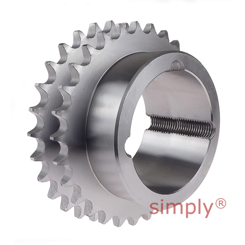 25 Tooth 16B Duplex Sprocket Tapered Locking Bush Type for 1 inch Pitch Chain (Bush not Incl.)
