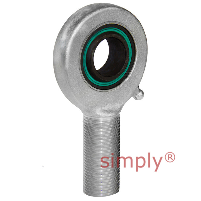 Fluro EAL602RS Left Hand Zinc Plated Steel / Steel Male Plain Rod End M52x3 Thread