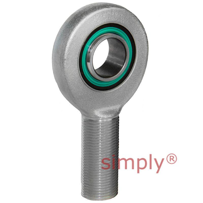 Fluro EAL70D2RS Left Hand Zinc Plated Steel / Steel Maintenance Free Male Plain Rod End M56x4 Thread