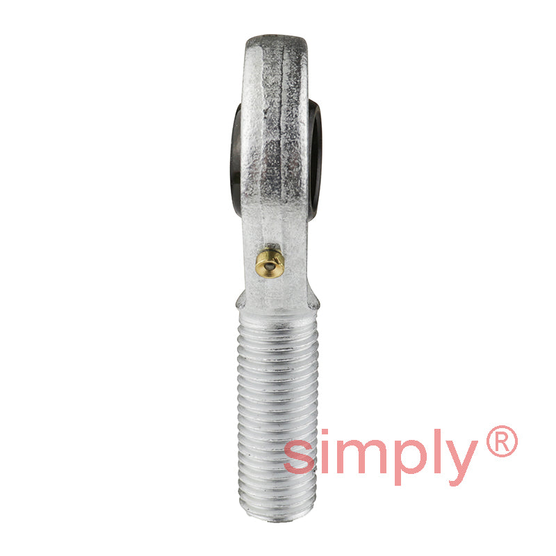 Budget EA17 Right Hand Steel / Steel Lined Plain Male Rod End 17mm Bore M16 Thread