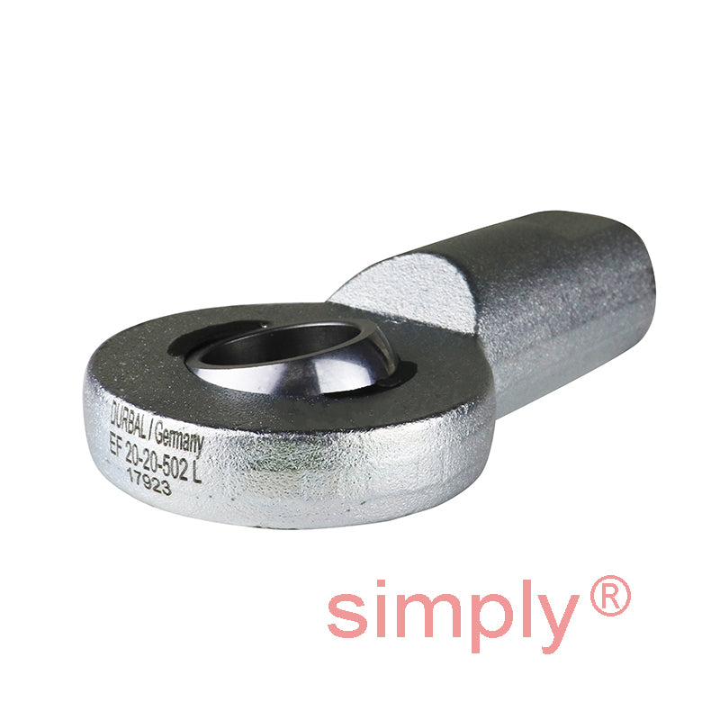 Durbal EF20-20-502 Maintenance Free Left Hand Metric Steel / PTFE Lined Female Rod End M20x1.5 Thread
