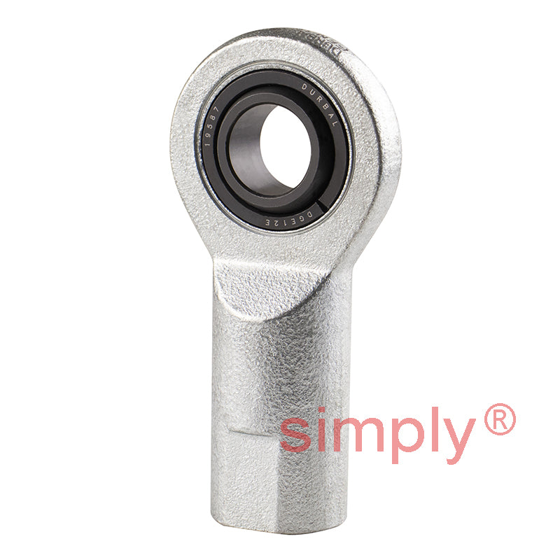 Durbal EFN12-20-501 Maintenance Required Right Hand Metric Steel Female Rod End M12 Thread