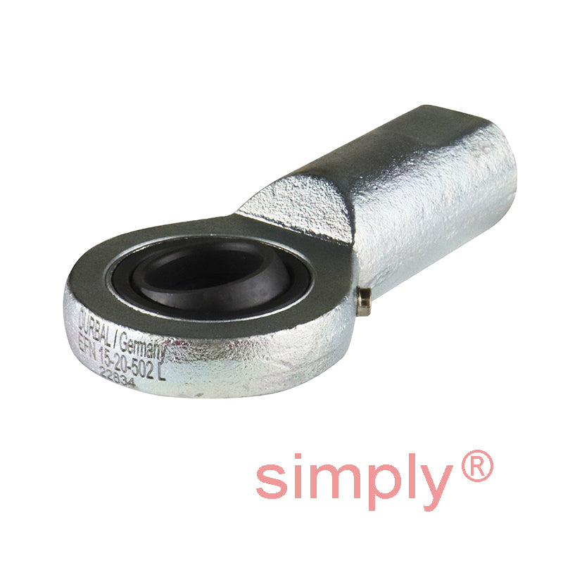 Durbal EFN15-20-502 Maintenance Required Left Hand Metric Steel Female Rod End M14 Thread