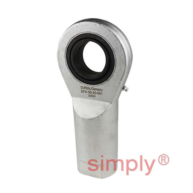 Durbal EFN50-20-501 Maintenance Required Right Hand Metric Steel Female Rod End M52x3 Thread