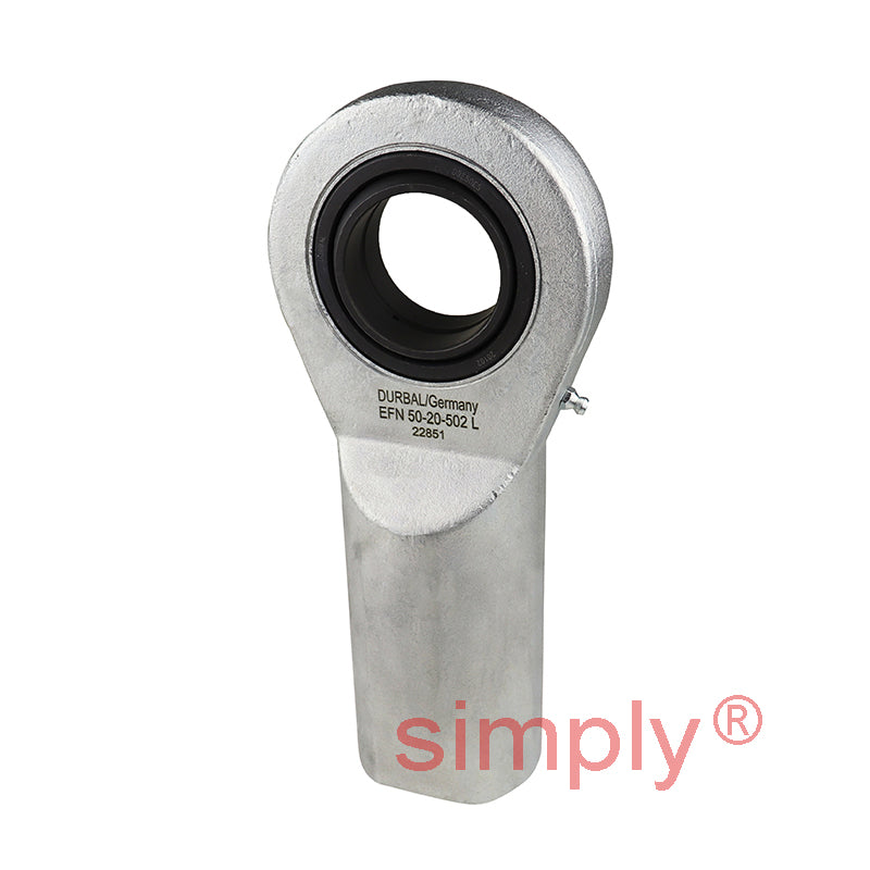 Durbal EFN50-20-502 Maintenance Required Left Hand Metric Steel Female Rod End M52x3 Thread