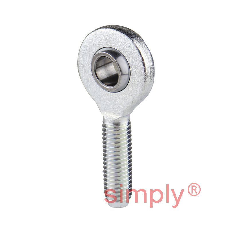 Durbal EM06-20-502 Maintenance Free Left Hand Metric Steel / PTFE Lined Male Rod End M6 Thread