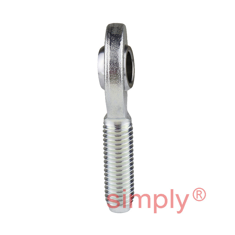 Durbal EM06-20-502 Maintenance Free Left Hand Metric Steel / PTFE Lined Male Rod End M6 Thread
