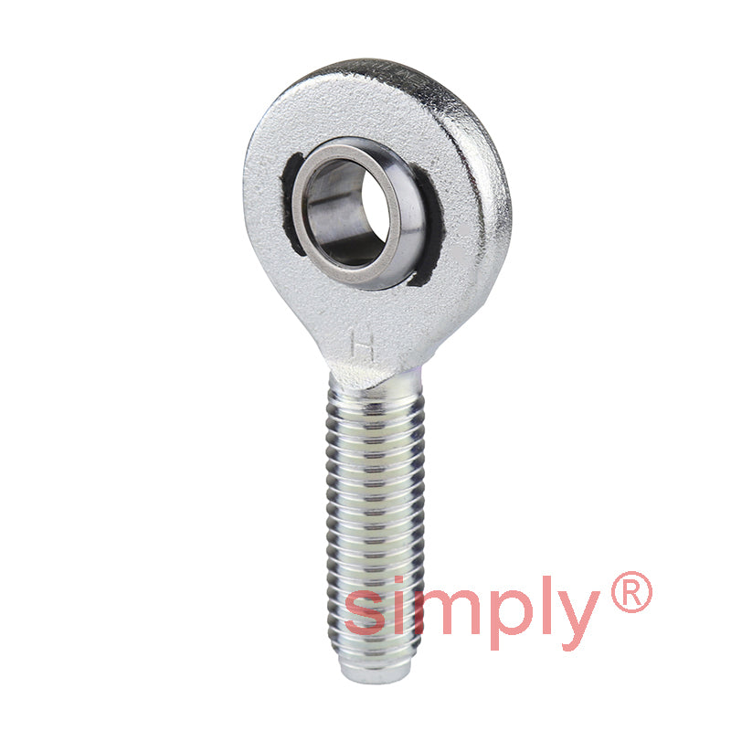 Durbal EM17-20-502 Maintenance Free Left Hand Metric Steel / PTFE Lined Male Rod End M16 Thread