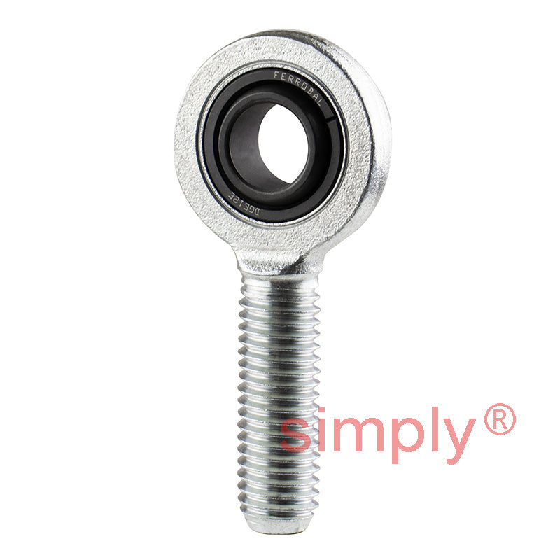 Durbal EMN06-20-501 Maintenance Required Right Hand Metric Steel Male Rod End M6 Thread
