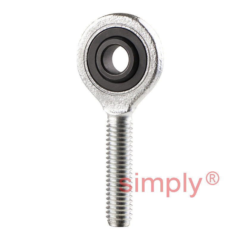 Durbal EMN06-20-502 Maintenance Required Left Hand Metric Steel Male Rod End M6 Thread