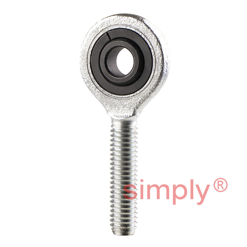 Durbal EMN06-20-502 Maintenance Required Left Hand Metric Steel Male Rod End M6 Thread