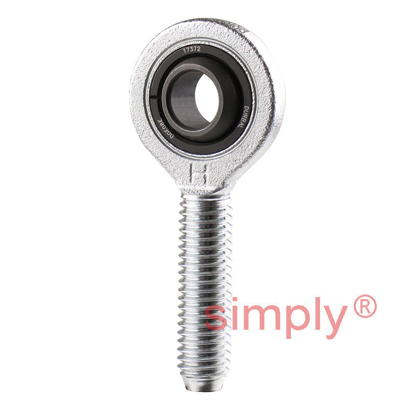 Durbal EMN08-20-501 Maintenance Required Right Hand Metric Steel Male Rod End M8 Thread
