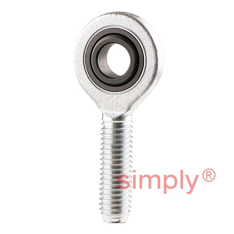 Durbal EMN10-20-501 Maintenance Required Right Hand Metric Steel Male Rod End M10 Thread