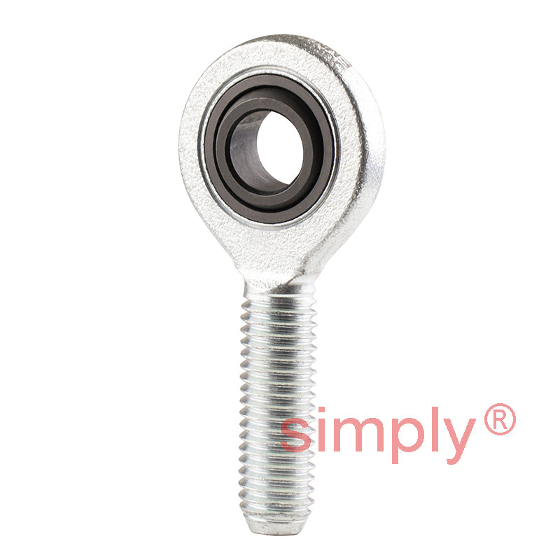 Durbal EMN10-20-502 Maintenance Required Left Hand Metric Steel Male Rod End M10 Thread