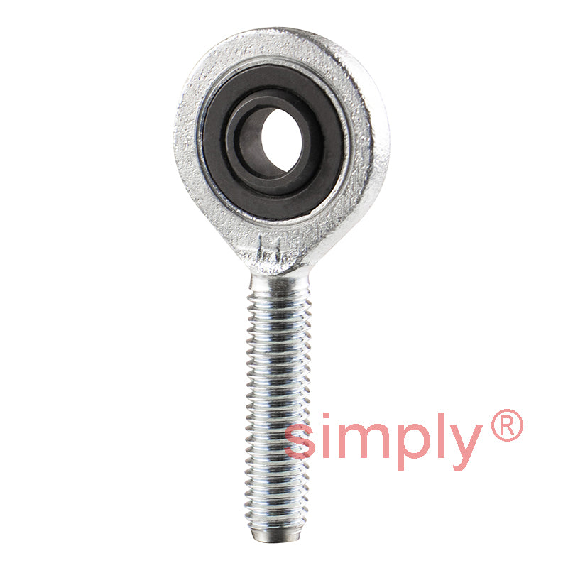 Durbal EMN12-20-502 Maintenance Required Left Hand Metric Steel Male Rod End M12 Thread