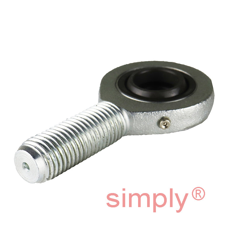 Durbal EMN17-20-502 Maintenance Required Left Hand Metric Steel Male Rod End M16 Thread