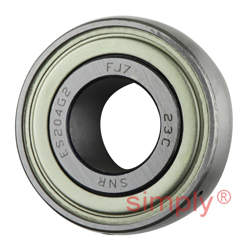 SNR ES204G2 Metric Flatback Spherical Outer Bearing Insert 20mm Bore 47mm Outside Diameter with Eccentric Collar