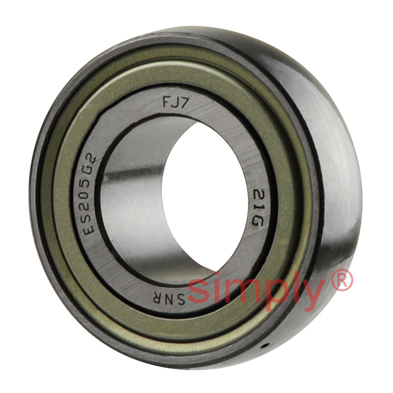 SNR ES205G2 Metric Flatback Spherical Outer Bearing Insert 25mm Bore 52mm Outside Diameter with Eccentric Collar