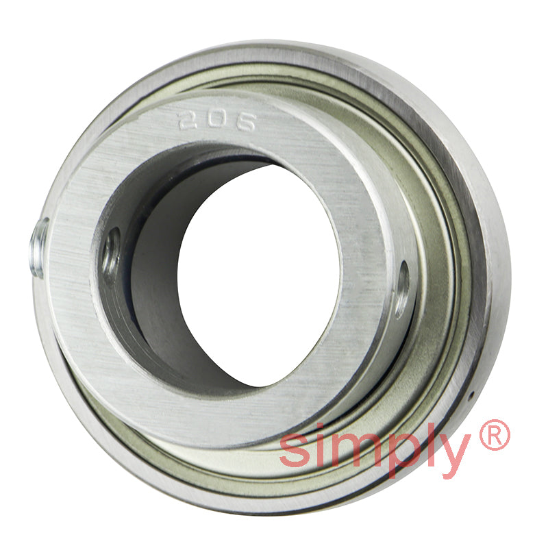 SNR ES206G2 Metric Flatback Spherical Outer Bearing Insert 30mm Bore 62mm Outside Diameter with Eccentric Collar