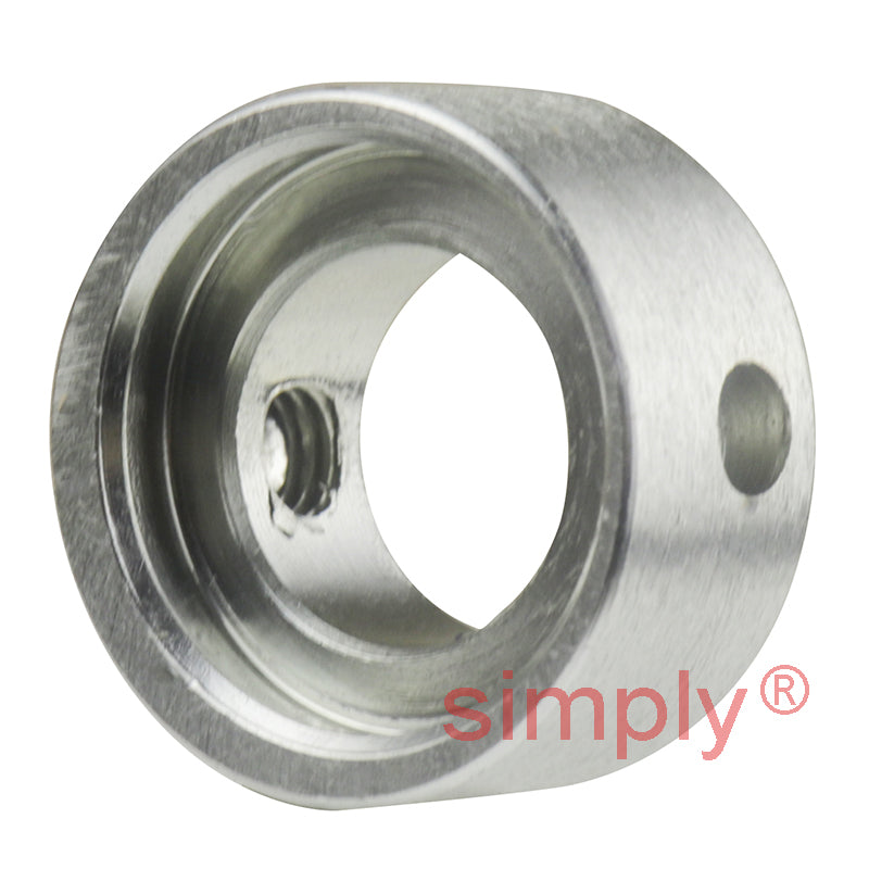 SNR ESFC202 Metric Four Bolt Cast Iron Round Flanged Housing with 15mm Eccentric Collar Insert