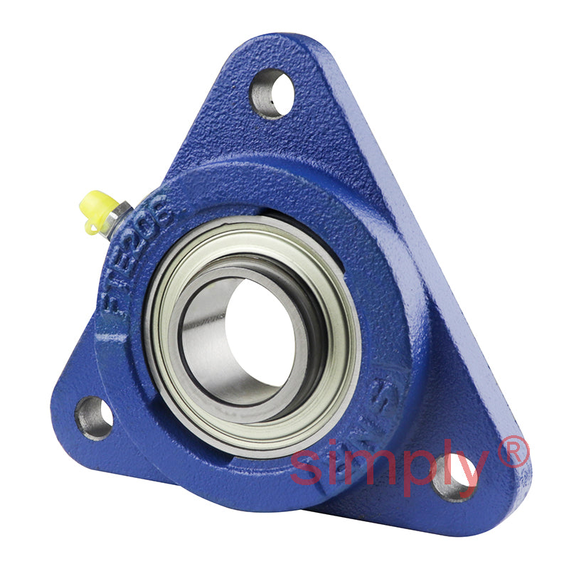 SNR ESFTE206 Metric Three Bolt Cast Iron Triangular Housing Unit with Eccentric Collar Insert 30mm Bore