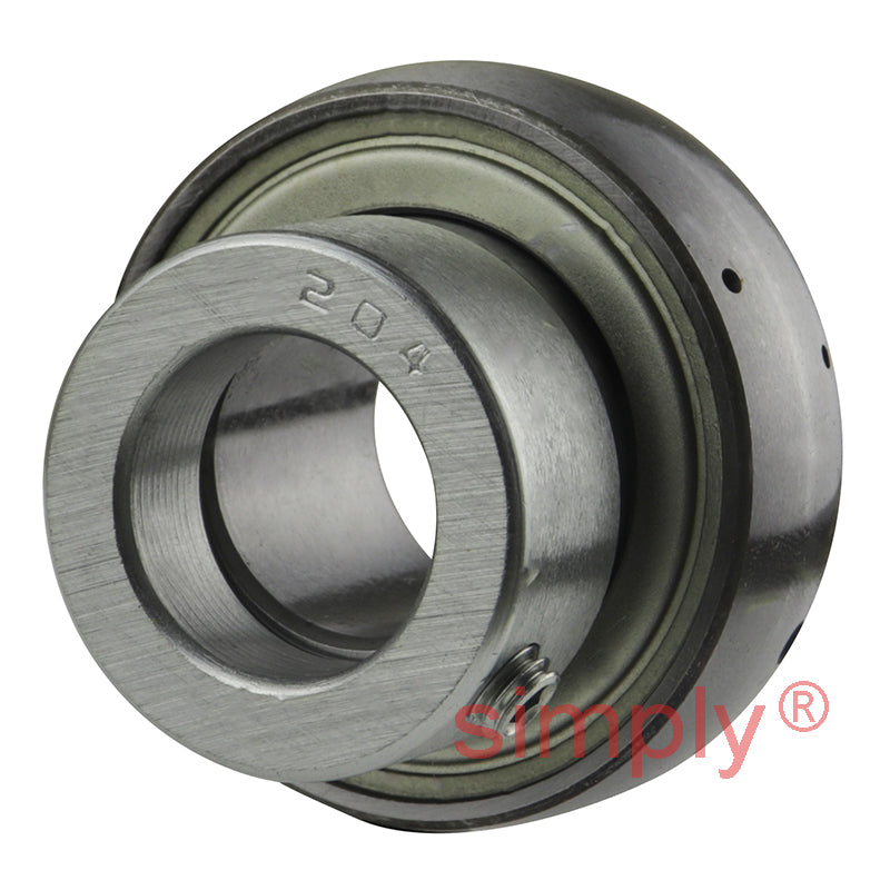 SNR ESPFL204 Metric Two Bolt Oval Pressed Steel Bearing Housing with 20mm Eccentric Collar Insert