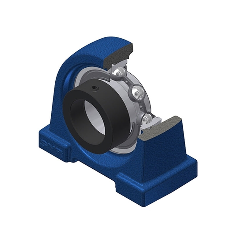 SNR ESPG207 Threaded Base Small Footprint Metric Pillow / Plummer Block Housing Supplied with Eccentric Collar Insert 35mm Bore - Allow 2-3 Days