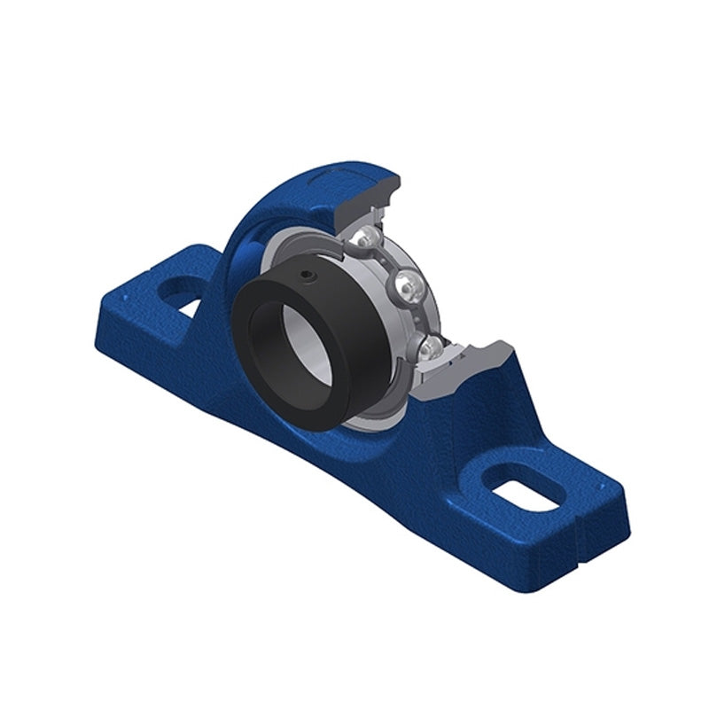 SNR ESPLE210 Metric Cast Iron Two Bolt Pillow / Plummer Block Housing with 50mm Eccentric Collar Insert - Allow 2-3 Days