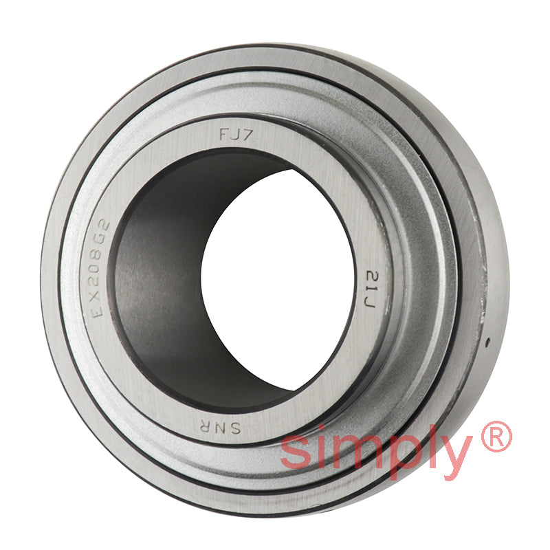 SNR EX208G2 Metric Full Width Spherical Outer Bearing Insert 40mm Bore 80mm Outside Diameter with Eccentric Collar