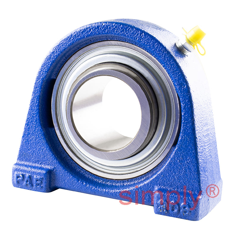 SNR EXPAE208L3 Threaded Base Small Footprint Metric Pillow / Plummer Block Housing with Eccentric Collar Insert 40mm Bore and Triple Lip Seal