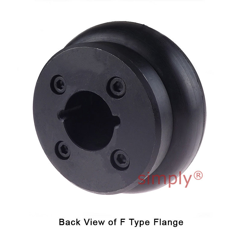 Major Branded F40F/F40B Inner Facing Taper Bore/Pilot Bored Type Tyre Drive Coupling Assembly with Natural Rubber Tyre