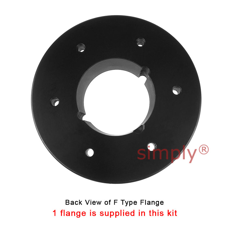 Major Branded F90F/F90B Inner Facing Taper Bore/Pilot Bored Tyre Drive Coupling Assembly with Fire Resistant Antistatic (F.R.A.S) Tyre