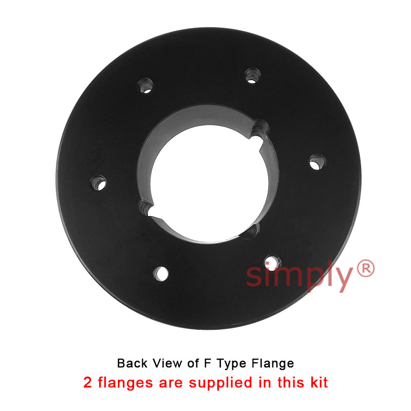 Major Branded F110F/F110F Inner Facing Taper Bores Type Tyre Drive Coupling Assembly with Fire Resistant Antistatic (F.R.A.S) Tyre