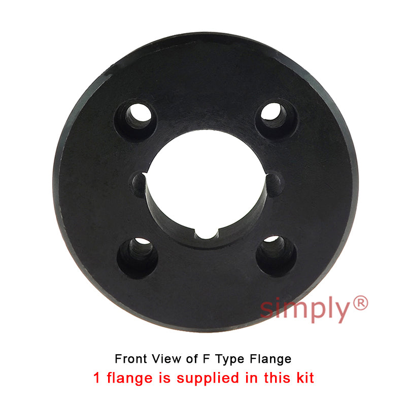 Major Branded F40F/F40B Inner Facing Taper Bore/Pilot Bored Tyre Drive Coupling Assembly with Fire Resistant Antistatic (F.R.A.S) Tyre