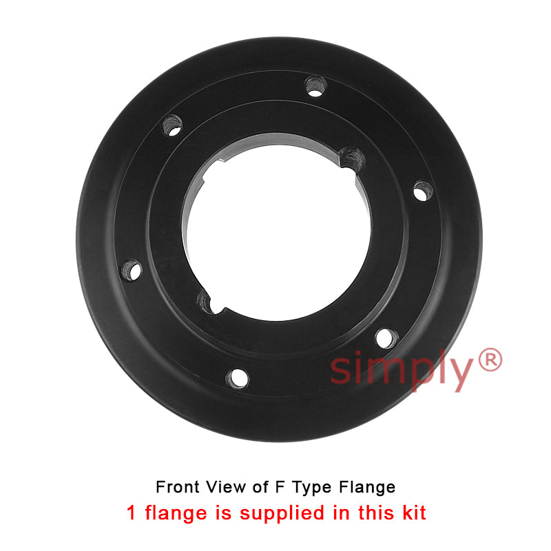 Major Branded F90F/F90B Inner Facing Taper Bore/Pilot Bored Tyre Drive Coupling Assembly with Fire Resistant Antistatic (F.R.A.S) Tyre