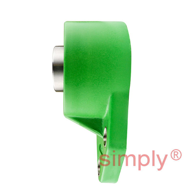 Challenge / FK FBL205G Metric Thermo Plastic Offset Three Bolt Housing with 25mm Bore Stainless Insert 