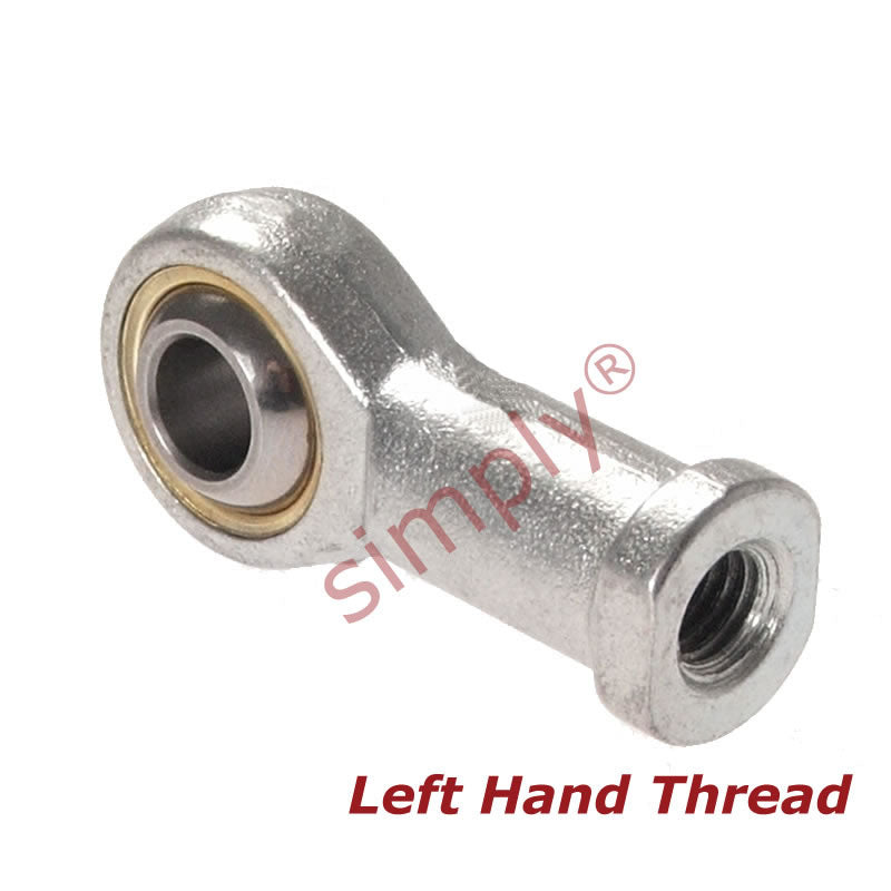 Dunlop FBL-M16 Left Hand Metric Steel / Bronze Lined Maintenance Required Plain Female Rod End M16x2 Thread