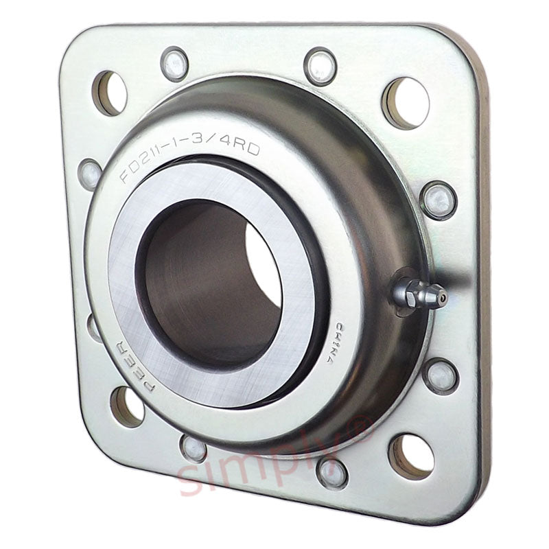 Major Branded FD211134RD Seedbed Finisher Round Bore Relubricatable Flanged Disc with Bolt Holes 1.78x5.5x2.1875 inch