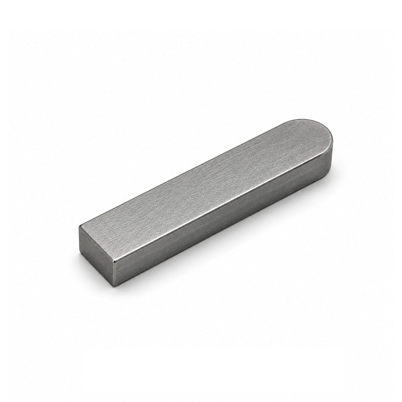 Imperial Carbon Steel DIN6885 Feather Key with 1 Rounded End 1/2x1/2x3-3/8 inch - Allow 2-3 Days