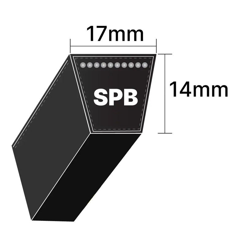 FSPB2650 SPB Section Anti Static Fire Resistant Wrapped V-Belt 17x14mm