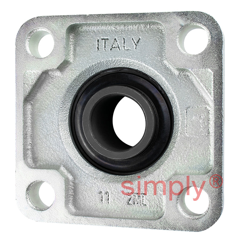 SKF FY25TFVA201 Y Bearing Four Bolt Square High Temperature Flange Unit Housing with Steel Cage Insert for Metric Shaft 25mm