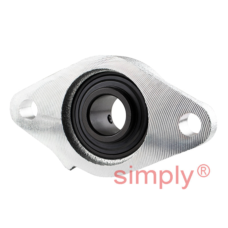 SKF FYT20TFVA201 Y Bearing Two Bolt Oval High Temperature Flange Unit Housing with Steel Cage Insert for Metric Shaft 20mm