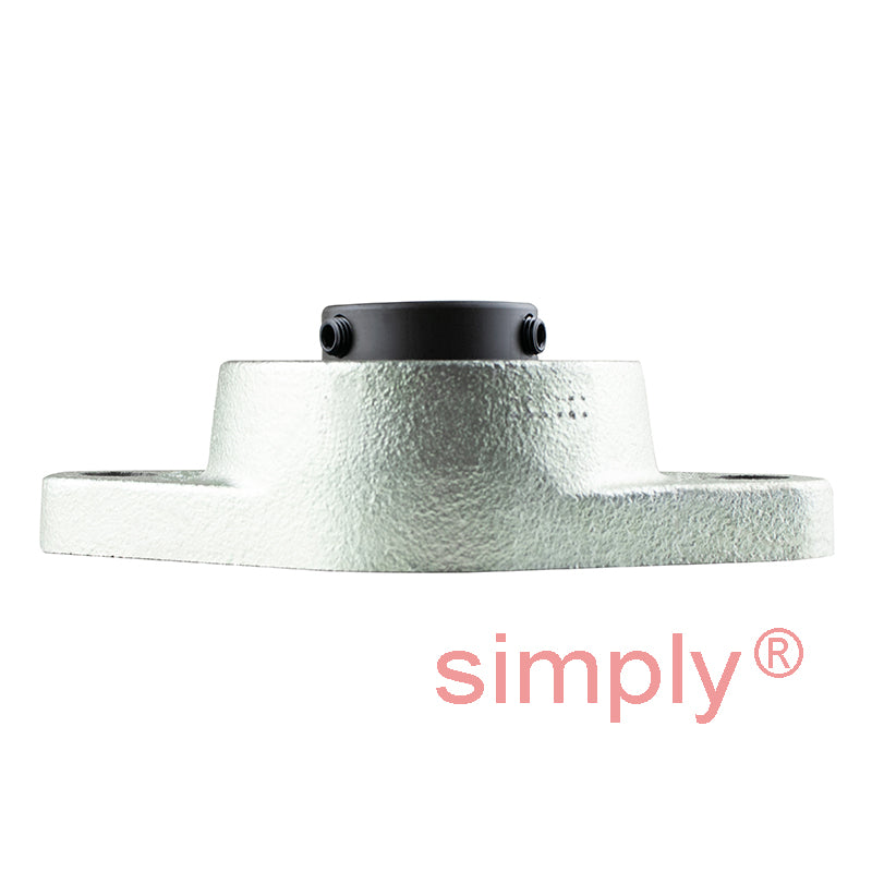 SKF FYT25TFVA201 Y Bearing Two Bolt Oval High Temperature Flange Unit Housing with Steel Cage Insert for Metric Shaft 25mm